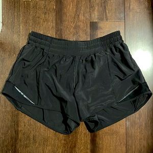 Hotty Hot Lined Short 4", black, size 8, perfect condition, smoke free home.